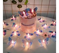 YATOSEEN Luci a Corda a Farfalla, 3M 20LED Lucine a Forma di Farfalla, Batteria o USB Alimentato per Esterni Interni Bambini Luci Decorative