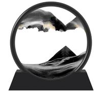 YATOSEEN Ornamento da Tavolo di Arte della Sabbia in Movimento, 3D Sandscape in Motion Display Flowing Sand Painting Telaio, Rilassante per la Casa, l'ufficio e il Lavoro