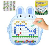 YATOSEEN Simpatico Coniglio Tavolo da Disegno Magnetico per Bambini, con 2 Penna Magnetica e 80 Perline, Lavagna Magnetica Giocattolo Educativo per Ragazzi e Ragazze di sopra di 3 Anni(30x27CM)