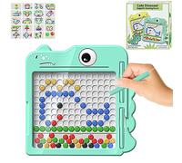 YATOSEEN Simpatico Dinosauro Tavolo da Disegno Magnetico per Bambini, con 2 Penna Magnetica e 80 Perline, Lavagna Magnetica Giocattolo Educativo per Ragazzi e Ragazze di sopra di 3 Anni (26.5X26.5CM)