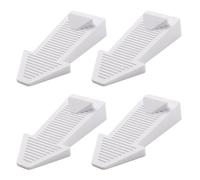 Yatrosynth 4 Pezzi Fermaporta in Gomma, Altezza Regolabile Antiscivolo Antigraffio ferma porta da pavimento per Porte e Pavimenti in Vari Materiali - Bianco