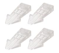 Yatrosynth 4 Pezzi Fermaporta in Gomma, Altezza Regolabile Antiscivolo Antigraffio ferma porta da pavimento per Porte e Pavimenti in Vari Materiali - Trasparente