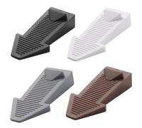 Yatrosynth 4 Pezzi Fermaporta in Gomma, Altezza Regolabile Antiscivolo Antigraffio ferma porta da pavimento per Porte e Pavimenti in Vari Materiali - (Bianco, Grigio, Marrone, Nero)