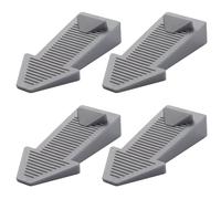 Yatrosynth 4 Pezzi Fermaporta in Gomma, Altezza Regolabile Antiscivolo Antigraffio ferma porta da pavimento per Porte e Pavimenti in Vari Materiali - Grigio