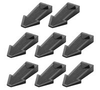 Yatrosynth 8 Pezzi Fermaporta in Gomma, Altezza Regolabile Antiscivolo Antigraffio ferma porta da pavimento per Porte e Pavimenti in Vari Materiali - Nero