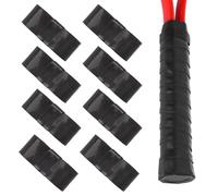 Yatrosynth 8 Pezzi Nastro Grip per Racchetta, per Padel, Tennis, Badminton. con Assorbente Antiscivolo Asciugatura Rapida sopra - Nero