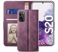 YATWIN Cover Samsung Galaxy S20, Cover a Libro Samsung Galaxy S20, Flip Custodia in Pelle Samsung S20 Portafoglio, Supporto Stand e Chiusura Magnetica Cover per Samsung Galaxy S20 Case - Vino Rosso