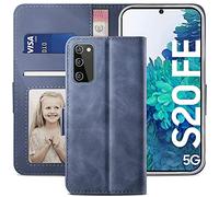 YATWIN Cover Samsung Galaxy S20 FE 5G, Cover a Libro Samsung S20 FE, Flip Custodia Portafoglio in Pelle Premium Slot, Supporto Stand e Chiusura Magnetica Cover per Samsung Galaxy S20 FE 5G - Azzurro