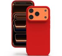 YATWIN Custodia in silicone per iPhone 17 Pro Max, morbida al tatto, antiurto, antipolvere, antiscivolo per iPhone 17 Pro Max - Rosso