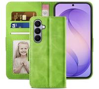 YATWIN Custodia per Samsung Galaxy S26, in pelle con scomparto per carte di credito, magnetica, per Galaxy S26, colore: verde
