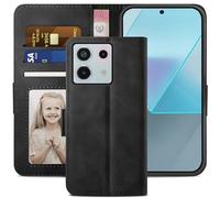 YATWIN Custodia per Xiaomi Redmi Note 13 Pro, custodia a portafoglio Redmi Note 13 Pro, in pelle, con scomparto per carte di credito, magnete, supporto per Redmi Note 13 Pro, colore: nero