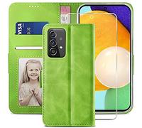 YATWIN Custodia Samsung Galaxy A52 5G, Cover a Libro Samsung Galaxy A52 5G, Flip Custodia Portafoglio in Pelle Samsung Galaxy A52 5G, Chiusura Magnetica Cover per Samsung Galaxy A52 5G - Verde
