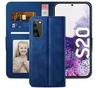 YATWIN Custodia Samsung Galaxy S20, Cover a Libro Samsung Galaxy S20, Flip Custodia Portafoglio in Pelle Samsung Galaxy S20, Chiusura Magnetica Cover per Samsung Galaxy S20 - Blu