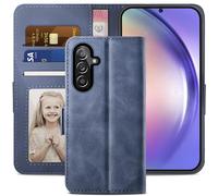 YATWIN Per Samsung Galaxy A54 5G, Custodia a portafoglio in pelle con slot per schede e funzione antiurto Custodia per telefono con cavalletto per Samsung A54 - Azzurro