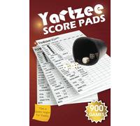 Yatzee Score Pads: 900 Rounds Score Sheets for Family Dice Games Night with Guide, Small 5.5"x8.5"