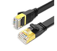 Yauhody Cavo Ethernet 3 Metri Cat 8 Cavo Lan Piatto 40Gbps 2000MHz S/FTP Cavo Internet Alta Velocità Cavo di Rete 3m per Modem, Switch, Router, TV, PC, PS5, più Veloce di Cat6/Cat7 (Nero)