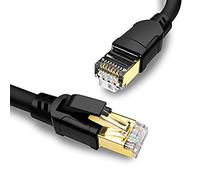 Yauhody Cavo Ethernet 5 metri Cat8 Cavo Lan 40Gbps 2000MHz, S/FTP Cavo di Rete Alta Velocità Schermato Rj45 Patch Cat 8 (Nero)