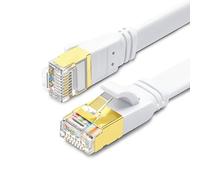 Yauhody Cavo Ethernet Cat 8 3m, RJ45 Cavo Lan Piatto 40Gbps 2000MHz S/FTP Alta Velocità Internet Cavo di Rete Schermato Patch per Gaming, PS5, Router, TV, PC, più Veloce di Cat6/Cat7 (Bianco)