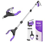YAUNGEL Pinza Telescopica con Punta Magnetica, 108CM Raccogli Oggetti, 360° Testa Rotante, Pinza Lunga Prendi Oggetti per la Raccolta della Spazzatura, Pinza raccogli Oggetti per Anziani (Viola)