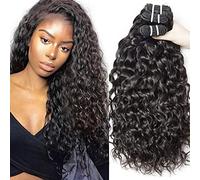 Yavida Human Hair Bundles Capelli Brasiliani Naturali Extension Water Wave Bundles Capelli Umani Ricci Extension Capelli Veri Tessitura Onda D'acqua 3 Bundles 18 20 22 Pollice