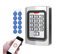 YAVIS Controllo Accessi WiFi TUYA per Porta e Cancello, Tastiera a Codice RFID 125kHz + 10 Badge ID, Scocca Metallica IP68, WG26, APP + PIN + Badge, Gestione da Remoto, Ufficio Negozio (K10)