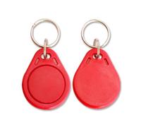 YAVIS prossimità di chip RFID da 13,56 MHz con transponder portachiavi NFC Token Tags 1k chip, anello portachiavi per controllo accessi keyfob Key Card - rosso (confezione da 100)