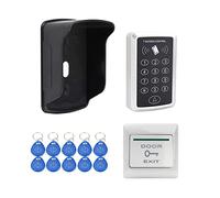YAVIS RFID - Sistema di controllo di accesso, lettore di schede indipendente e tastiera + custodia antipioggia + pulsante di uscita del sistema di controllo di accesso, 1000 utenti + 10 ID portachiavi