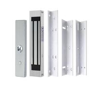 YAVIS Serratura Elettromagnetica Impermeabile DC 12V 180KG/350LBs di forza, Superficie spazzolata, Modello NC, Supporti Z & L inclusi, ideale per sistemi di controllo accessi esterni ed interni