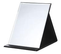 YAVO-EU Specchio da Tavolo Pieghevole 25.5x18CM Specchio Portatile Pieghevole, Specchio da Viaggio Pieghevole con Pelle PU per Scrivania da Ufficio,Tavolo da Trucco e Viaggio