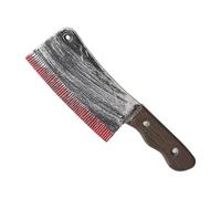 YAVRIX Coltello Finto Mannaia Insanguinata per Halloween, Machete Giocattolo Realistico per Cosplay e Feste a Tema Horror, Decorazione Spaventosa Vintage per Travestimento da Killer e Zombie