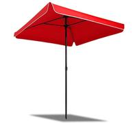YAVYAV Ombrellone Rettangolare da Giardino 200 cm con Frange, Protezione UV UPF 50+, Impermeabile, Portatile Antivento, Parasole per Terrazzo Balcone Piscina Spiaggia Mercato(Red,152cm/5.0ft)