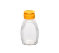 Yawdil Bottiglie per miele in plastica trasparente da 180/360 ml, contenitore per miele riutilizzabile per uso alimentare, bottiglia per miele da spremere con tappi a prova di perdite per la casa