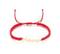 Yawdil Braccialetti con stringhe a mano alla moda per ragazze, semplice, in tessuto, bracciale regolabile con corda, regalo per la festa della mamma