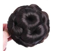 Yawdil Capelli Sintetici Bun Nove Fiori Bud Borsa per Parrucca Fermagli per Capelli, per Le Donne Coda Ponycod Clip Fermaglio per Capelli