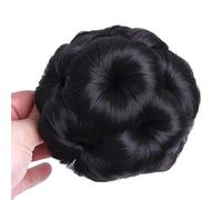 Yawdil Capelli Sintetici Bun Nove Fiori Bud Borsa per Parrucca Fermagli per Capelli, per Le Donne Coda Ponycod Clip Fermaglio per Capelli