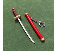 Yawdil Portachiavi 15cm Otto Colori Mini Zoro con Spada, Fermaglio portautosaloni da Uomo, Katana sciabola Portachiavi per Auto Portachiavi Regalo
