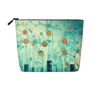 YaWea Astrazione biologia chimica 42 stampa Cosmetic Bag Toiletry Bag Zipper Pouch Amicizia Regali per Compleanno Natale Laurea, nero, Taglia unica
