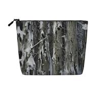 YaWea Cold Tree - Trousse per cosmetici con stampa mimetica, con cerniera, idea regalo per compleanno, Natale, laurea, nero, Taglia unica