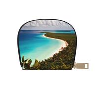 YaWea Isola di Cuba stampa piccola borsa in pelle porta carte di credito, porta carte, portafoglio organizer per carte, bianco, Taglia unica