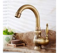 YAWEDA Antico All-Rame Fredda E Acqua Calda Miscelatore Viso Colpetto Del Bacino Tabella In Basso Lavatoio Retro Oro Lavandino Del Bagno Rubinetto Single Handle, Two