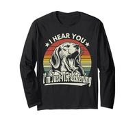 Yawn Beagle I Hear You I'm Just Not Listening Tramonto Retro Maglia a Manica