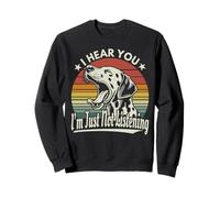 Yawn Dalmatian I Hear You I'm Not Listening Tramonto Retro Felpa