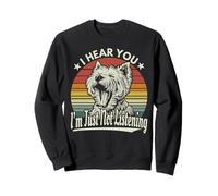 Yawn West Highland White Terrier Ti sento non ascolto Felpa