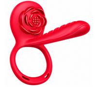 YAWNSHE anello per il pene strap-on con vibrazione per clitoride e pun