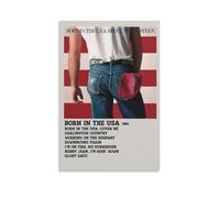 YAWRGJWRG Poster decorativo su tela con Bruce Springsteen Born In The USA, decorazione artistica da parete per soggiorno, camera da letto, musica e film, 50 x 75 cm, senza cornice