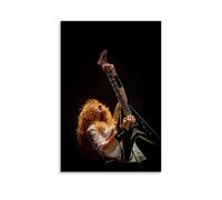 YAWRGJWRG Poster decorativo su tela di Dave Mustaine Megadeth(1), decorazione artistica da parete per soggiorno, camera da letto, soggiorno, camera da letto, musica, film, 30 x 45 cm, senza cornice,
