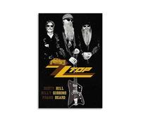 YAWRGJWRG ZZ Top - Poster decorativo su tela, motivo: Billy Gibbons, decorazione artistica da parete per soggiorno, camera da letto, musica e film, 30 x 45 cm, senza cornice