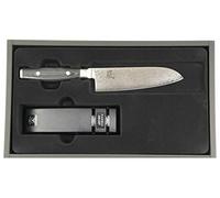 Yaxell 350001 - Set di coltelli da cucina Santoku, colore: Argento