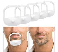 YAXIDAEVER 5Pcs modelli da barba per pizzetto,modelli da barba trasparenti da uomo,strumento portatile per lo styling della barba per lo styling della barba (5 misure)