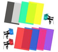 YAXIDAEVER 8PCS Filtri Colorati Trasparenti 8 colori fotografica Filtri Colorati materiale in PVC filtro in gel colorato Per effetti di luce e correzione del colore